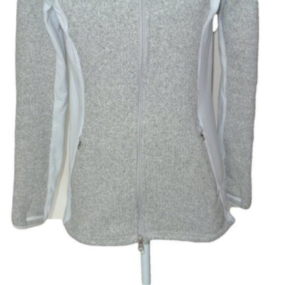 Athleta‎ Gray Knit Hooded Jacket S - Picture 4 of 7